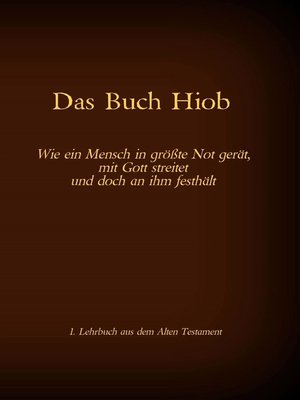 cover image of Die Bibel--Das Alte Testament--Das Buch Hiob
